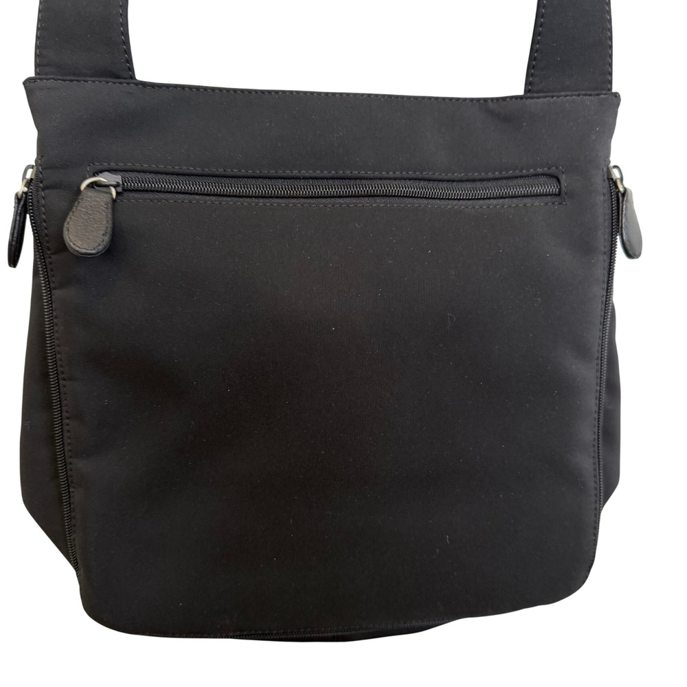 Hobo International Black Microfiber Crossbody Organizer Messenger Bag